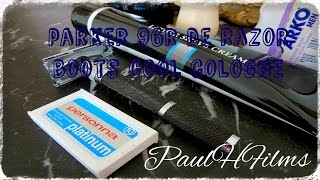 Parker 96R DE Razor  Boots Cool Cologne Shaving Cream [upl. by Esir]