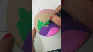 easy abstarct art coaster painting  posca art painting posca ytshorts trending [upl. by Nac]