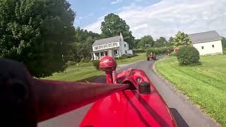 Pocono Old Time Tractor Club Ride out for breakfast dayMet Nascar Driver Anthony Alfredo [upl. by Arrais]