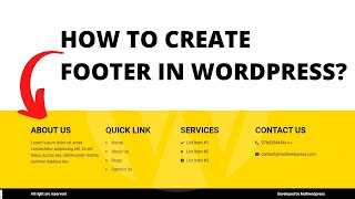 How to create footer in wordpress  Elementor page builder  Header and footer Plugin 🔥🔥🔥 [upl. by Haidej]