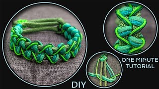 How to Make quotLeafquot Paracord Bracelet Tying Shark Jaw Bone Knots [upl. by Krell639]