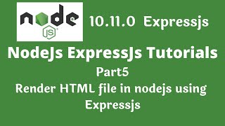 Nodejs tutorial render html file in nodejs using expressjs part5 [upl. by Kenn904]