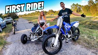 FIRST RIDE ON THE NEW YZ125 DIRT BIKE [upl. by Eardna]