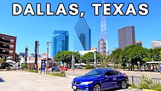 Life in DALLAS TEXAS USA  4K Summer 2024 Walking tour of Downtown Dallas [upl. by Darnoc]