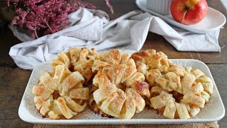 Dolcetti facili con la pasta sfoglia le CIAMBELLINE DI MELE E SFOGLIA🍎  La cucina di Rita [upl. by Sopher592]