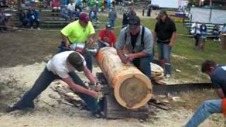 Disston 2 man chainsaw vs TWO MAN handsaw RACE [upl. by Faith]