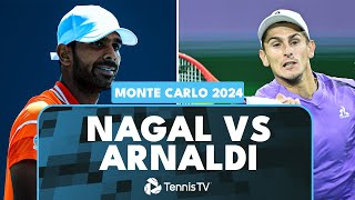 Sumit Nagal Makes History vs Matteo Arnaldi  Monte Carlo 2024 Highlights [upl. by Llevron823]