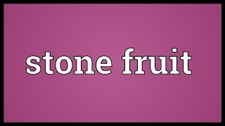 Stone fruit Meaning [upl. by Innavoj]