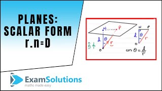 Planes  Scalar Product Form rnD  ExamSolutions Maths Revision [upl. by Odlanar946]