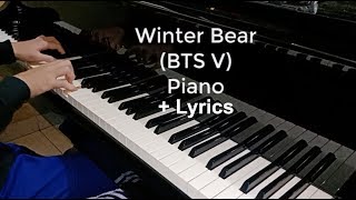 winter bear piano cover sheet music  lyrics [upl. by Retxab]