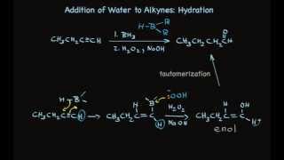 Hydration of Alkynes to Make Aldehydes and Ketones [upl. by Weasner849]