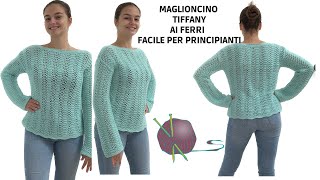 Tutorial Ferri Avvio delle maglie ai ferri  effetto festone [upl. by Berfield]