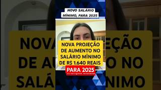 NOVA PROJEÇÃO DE AUMENTO NO SALÁRIO MÍNIMO SALARIOMINIMO [upl. by Michon]