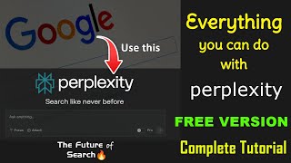 Everything you can do with the FREE VERSION of Perplexity AI  Tutorial [upl. by Esinwahs]