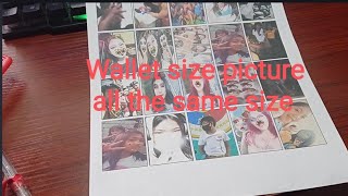 How to make a A4 all wallets size picture all the same size in one Photo paper [upl. by Dripps26]