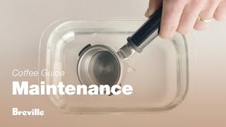 The Barista Express®  How to clean the portafilter and filter basket in two steps  Breville USA [upl. by Hartzel]