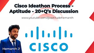 Cisco Ideathon Aptitude Qs Discussion [upl. by Aserehs]