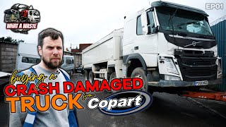 BUYING A CRASH DAMAGED TRUCK FROM COPART  EP01 whatawaste [upl. by Eentruoc]