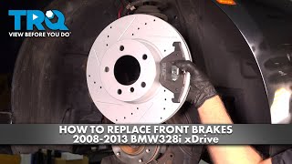 How to Replace Front Brakes 20092013 BMW 328i xDrive [upl. by Nahtnanhoj]