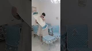 Part 18 chair package chair mat tablecloth dining table and chair cover chair cover installation tut [upl. by Llewxam696]