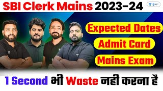 SBI Clerk Mains Exam Date 202324  SBI Clerk Mains Admit Card Expected Date  Team AVP [upl. by Mirabella47]