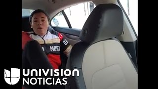 Un conductor de Uber graba cómo los ataques racistas de una pasajera [upl. by Eimat965]