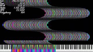 Art MIDI Tetris Blocks Arts V3 184 Million Notes  Simbas Piano Elipse [upl. by Eldreda]