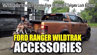 FORD RANGER WILDTRAK ACCESSORIES  Tuff Lid Roller  Fender Flare  Automatic Tailgate Lock amp Cover [upl. by Yrome]