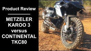 Comparing the Metzeler Karoo 3 to the Continental TKC80 on the R1200GS [upl. by Aicatsana]