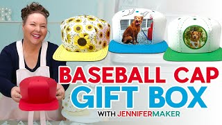 Make Your Own Baseball Cap Gift Box With Paper  Easy DIY Tutorial [upl. by Ahsinwad655]