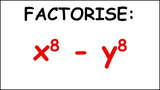 FACTORIZE  x8  y8 [upl. by Pat969]