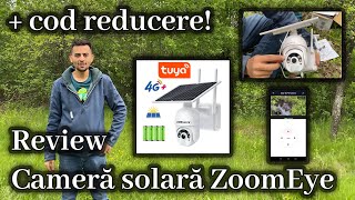 Recenzie camera de supraveghere cu panou solar si sim 4G ZoomEye [upl. by Joella]