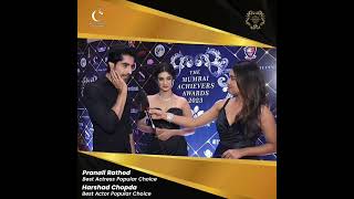 Harshad Chopda and Pranali Rathod at The MUMBAI ACHIEVERS AWARDS 2023 [upl. by Nylia]