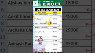 Advance Excel Tricks  Excel Unique Tricks  Excel Magic Tricks  Insert Multiple Row in 1 Click [upl. by Madancy]