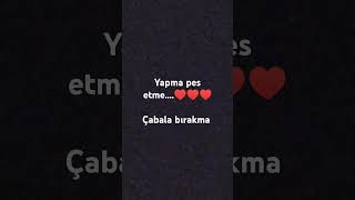 Yapma pes atme♥️♥️♥️ Çabala bırakma [upl. by Gerdi860]