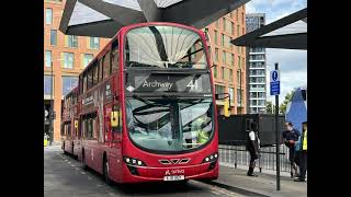 London Bus Route 41 Tottenham Hale Bus Station to Archway [upl. by Adnalra]