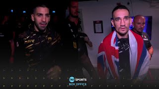 Ilia Topuria amp Max Holloway walkout ahead of their Featherweight title bout UFC308 🇦🇪 [upl. by Patrizia]