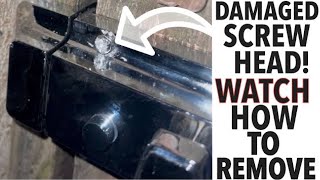 SOLVED👏 How To Remove A Stripped  Damaged  Worn Screw From Lock [upl. by Jeanelle]