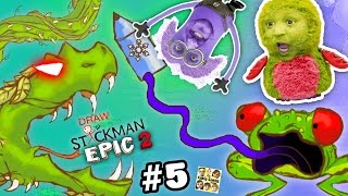 FROG amp SNAKE vs MINION amp HATCHIMALS Draw a Stickman EPIC 2 🚸 Chapter 5 amp 6 Ice Crayon FGTEEV [upl. by Gnav]