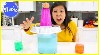 Minute to Win It games at home Challenge with Ryans Mom Vs The Studio Space [upl. by Elleryt]