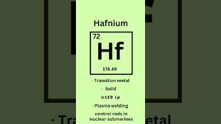 Hafnium  Elements series part seventytwo 🧪 science stem learning [upl. by Olette136]