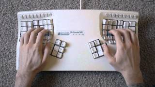 Kinesis Advantage Typing Test Cherry MX Brown  KeyChattercom [upl. by Ano]