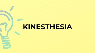 What is the meaning of the word KINESTHESIA [upl. by Rosario]