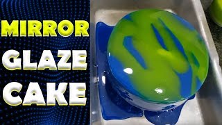 Mirror Glaze Cake  Easy Recipe  How to Make a Mirror Cake [upl. by Kellene]