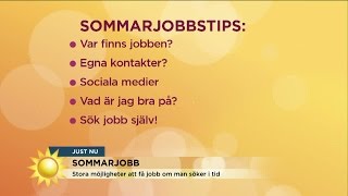 Så här ska du göra för att få ett sommarjobb  Nyhetsmorgon TV4 [upl. by Lavicrep558]