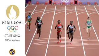 Atletismo 400m feminino  Olimpíadas de Paris 2024 [upl. by Jamnes]