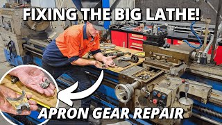 Kurtis BROKE The Big Lathe AGAIN 😅  Apron Gear Repair ⚙️🛠 [upl. by Ingeborg]