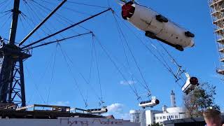 The Flying Machines Ride At Pleasure Beach Blackpool [upl. by Nniroc787]