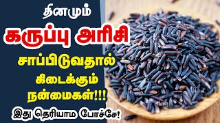 கருப்பு கவுனி அரிசி  யின் 10 மருத்துவ பயன்கள்  Benefits Of Black RiceForbidden Rice  in Tamil [upl. by Montgomery651]