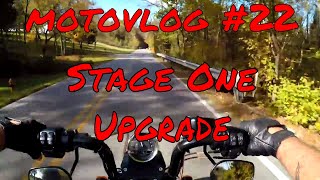 Sportster Iron 883 MotovlogHarley Stage One Upgrade [upl. by Anaibaf105]